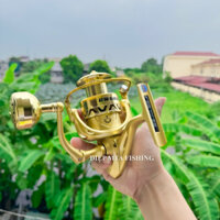 Máy Câu cá Yolo GW màu Gold  tay quay độ lực tải khỏe có size 2000-3000-4000-5000-6000 hàng chính hang