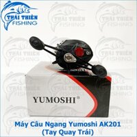 Máy Câu Ngang Yumoshi AK 7.2:1 Tay Quay Trái, Phải Dùng Cho Cần Máy Ngang Câu Lure Cá Lóc, Chẽm, Mú