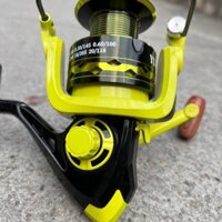 Máy Câu OE Xanh Dạ Quang Máy Câu Cá Cối Bánh Răng Kim Loại Bắt Cá Fishing Đi Câu