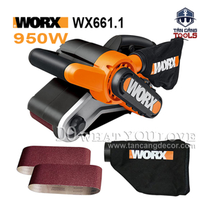 Máy chà nhám băng 950W Worx Orange WX661.1