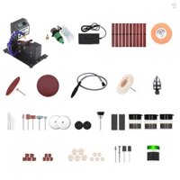Máy chà nhám đai Mini 200W Máy mài đánh bóng chà nhám điện Máy mài khô & ướt Máy mài đai cát nhỏ Điều chỉnh tốc độ vô cấp với 10 dây chà nhám cho Poli