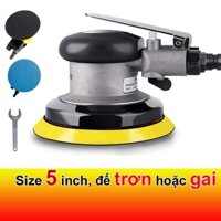 Máy Chà Nhám Gỗ Tròn Dùng Hơi Chính Hãng Prima Chà Gỗ Nhựa Bề Mặt Kim Loại Đế 125mm Dùng Được Đế Trơn Và Gai