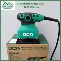 Máy chà nhám rung vuông DCA ASB03-100,chà nhám gỗ mini cầm tay 110 X 100mm