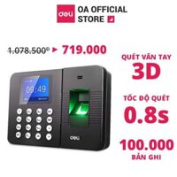 Máy chấm công quét vân tay Deli  màu đen - E3960