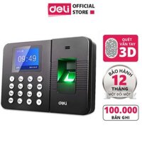 Máy Chấm Công Quét Vân Tay  Hàng Chính HãngDeli - Màn Hình 2.4 Inch, Cổng Kết Nối USB - Nhiều Ngôn Ngữ - E3960 - E3765 Có khuôn mặt