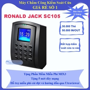 Máy chấm công và kiểm soát cửa ZKteco SC105