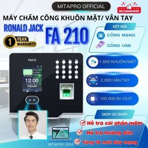Máy chấm công vân tay - khuôn mặt Ronald Jack FA210