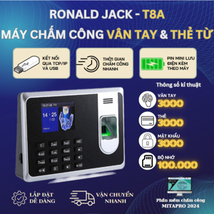 Máy chấm công vân tay Ronald Jack T8A