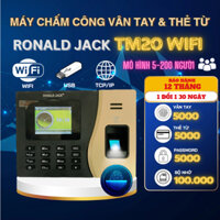 Máy chấm công vân tay & thẻ từ, password Ronald Jack TM20 WIFI Lấy dữ liệu qua mạng