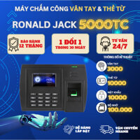 Máy chấm công vân tay & thẻ từ, password Ronald Jack 5000TC Lấy dữ liệu qua mạng