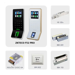 Máy chấm công vân tay và kiểm soát cửa ZKTeco F52 Pro