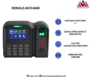 Máy chấm công vân tay và thẻ cảm ứng Ronald Jack 6868
