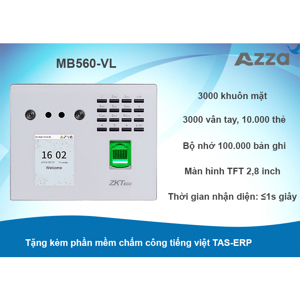 Máy chấm công ZKTeco MB560-VL