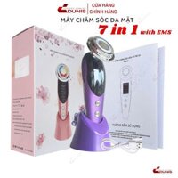 Máy chăm sóc da mặt 7 in 1 giúp đẩy tinh chất ION điện di tinh chất đắp mặt nạ massage mặt nâng cơ trẻ hóa da [dunicos]