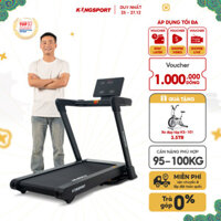 Máy chạy bộ KINGSPORT Vision Plus K-02 nâng dốc tự động 15%, tốc độ tối đa 18,8km/h, khung sườn chắc chắn chịu tải trọng