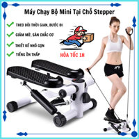 Máy chạy bộ tại chỗ mini Stepper, đế bước chân, nhịp bước, lượng tiêu hao calo Tặng kèm dây kéo, thảm tập