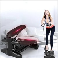 Máy chạy bộ tại chỗ Stepper máy tập chân trong nhà tặng dây cáp tập tay - Máy Tập Đi Bộ Mini Tại Nhà, Máy Tập Đi Bộ Giảm