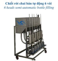 Máy chiết rót chai bán tự động 6 vòi VAMC500