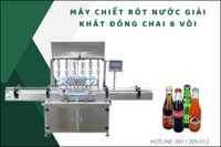 Máy chiết rót nước giải khát đóng chai 6 vòi
