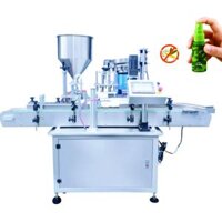 Máy chiết rót và siết nắp chai xịt 3 in 1 tự động dạng xoay