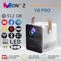 Máy chiếu Android Y8 PRO Mini 6500 Lumens HD 1080P 4K WiFi LED Projector.