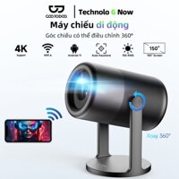 Máy chiếu di động GOOJODOQ 4K 250ANSI xoay 360°, màn hình lớn 150 inch