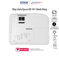 Máy chiếu Epson EB-S41 Chính Hãng. Độ phân giải: SVGA (800x600). Độ sáng: 3300 Ansi Lumens. Tuổi thọ 10000h
