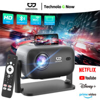 Máy chiếu HD GOOJODOQ Bluetooth thông minh AI Điều khiển bằng giọng nói Chân đế xoay được Netfilx