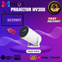 Máy chiếu HY300 Android Projector 4K bluetooth Full HD WiFi6 HDMI Netflix YouTube độ sáng 300 ANSI