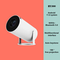 Máy chiếu HY300 Máy chiếu Mini 4K 1080P Android 11.0 Hệ thống thông minh Băng tần kép WIFI + Văn phòng Bluetooth