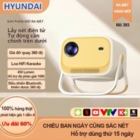 Máy chiếu HYUNDAI 393- Nâng cấp toàn diện，Được thiết kế cho gia đình Projector máy chiếu  hắt Kem Bluetooth anc audio  f