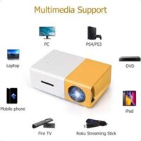 Máy chiếu KOA YG300 Máy chiếu mini cầm tay HD LED có thể kết nối với điện thoại di động /USB/PC/Laptop/HDMI Loa tích hợp
