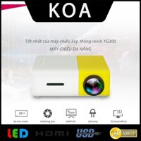 Máy chiếu KOA YG300 Máy chiếu mini cầm tay 1080P HD LED có thể kết nối với điện thoại di động Laptop Android Máy chiếu H