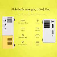 Máy chiếu LED mini Yg300 800 Lumens Máy nghe nhạc đa phương tiện gia đình di động có cổng USB HDMI Bao gồm loa chỉnh sửa