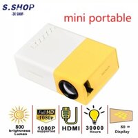 Máy chiếu LED Mini Yg300 Yg300 Phiên bản nâng cấp 600 lumen 320x240P Âm thanh USB tương thích HDMI Máy nghe nhạc đa phương tiện gia đình Beamer