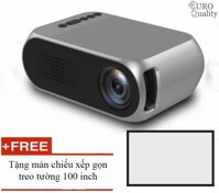 Máy Chiếu LED mini YG320 1080p Home Cinema + tặng màn chiếu 100 inch