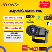 Máy chiếu mini HM400 PRO, Full HD, kết nối HDMI, Bluetooth, Wifi, Xem phim giải trí tại nhà, bảo hành 12 tháng
