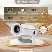 Máy chiếu mini HM400 PRO Android 11, Full HD, kết nối HDMI, Bluetooth, Wifi, Xem phim giải trí tại nhà
