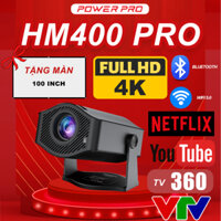 Máy chiếu mini HM400 PRO Android 11 Full HD 1080P 4K WiFi 2,4/5G Kết nối điện thoại laptop ipd Máy chiếu xem phim