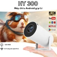 Máy chiếu mini HY300 Pro 4K Full HD Android 11 WiFi6 1080P cho điện thoại máy chiếu phim Netflix YouTube