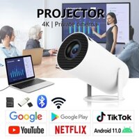 Máy chiếu mini HY300 Pro full HD Android 11.0 Projector 4K Bluetooth projection Kết nối điện thoại laptop máy tính