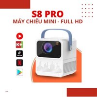 Máy Chiếu Mini S8 PRO nhỏ gọn Full HD kết nối wifi bluetooth có loa ngoài
