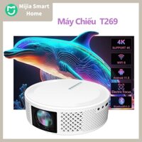 Máy Chiếu Mini T269, máy chiếu phim 4K Full HD có cổng HDMI Kết Nối Wifi, Điện Thoại, Laptop Android độ sáng cao