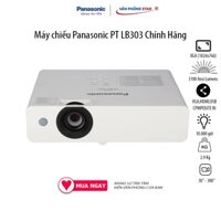 Máy chiếu Panasonic PT LB303 Độ phân giải XGA (1024x768), Độ sáng: 3100 Ansi Lumens. Tuổi thọ bóng đèn 10.000 giờ