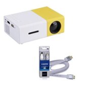 MÁY CHIẾU PHIM MINI YG-300 DÙNG CHO ĐIỆN THOẠI, MÁY TÍNH, LAPTOP TẶNG KÈM KHE CẮM THẺ NHỚ, USB LCD LED PROJECTOR