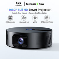 Máy chiếu thông minh GOOJODOQ 1080P HD BT 5.0 quang học kín, lấy nét điện tử, tương thích rộng rãi