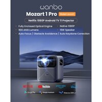 Máy Chiếu Wanbo Mozart 1 Pro Android TV 11.0 Netflix 1080P DRM L1