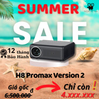Máy Chiếu Xem Phim H8 Promax 2024 , Giọng Nói , Chuột Bay.  Mini Full HD, Hỗ Trợ 4K, Lấy Nét Tự Động