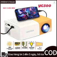 Máy chiếu YG300 Máy chiếu mini cầm tay HD LED có thể kết nối với điện thoại di động /USB/PC/Laptop/HDMI Loa tích hợp