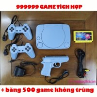 Máy chơi game 4 nút cổ điển có trò bắn vịt - Tích hợp sẵn 999999 trò, kèm băng 500 game không trùng